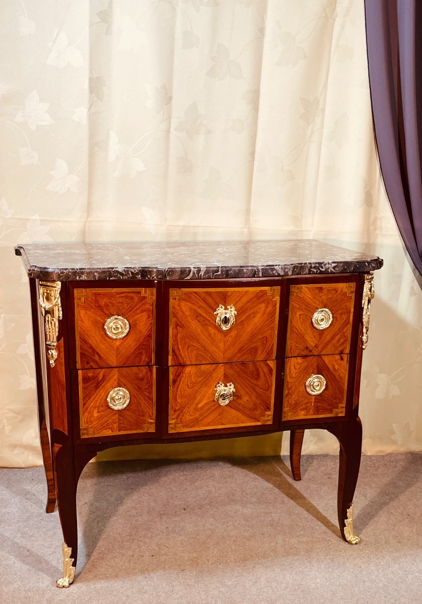 Commode Louis XVI , Estampille J.B. HEDOUIN ,  XVIIIe Siècle -photo-4