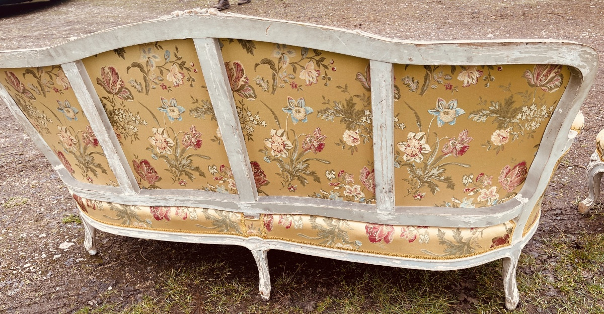 Pair Of Louis XV Period Sofas, In Night Light -photo-2