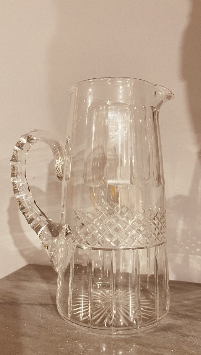 Broc à Eau En Cristal , Signé Saint Louis -photo-2