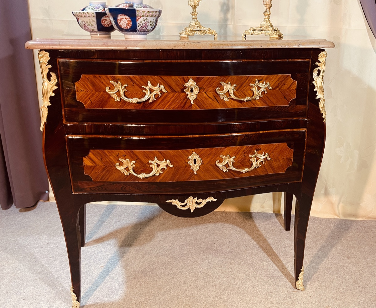 Louis XV Chest Of Drawers, Stamped Birclet (1735-1776)-photo-5