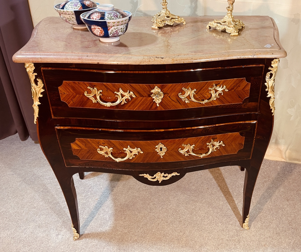 Louis XV Chest Of Drawers, Stamped Birclet (1735-1776)-photo-8
