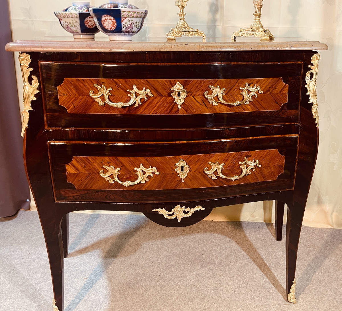 Louis XV Chest Of Drawers, Stamped Birclet (1735-1776)
