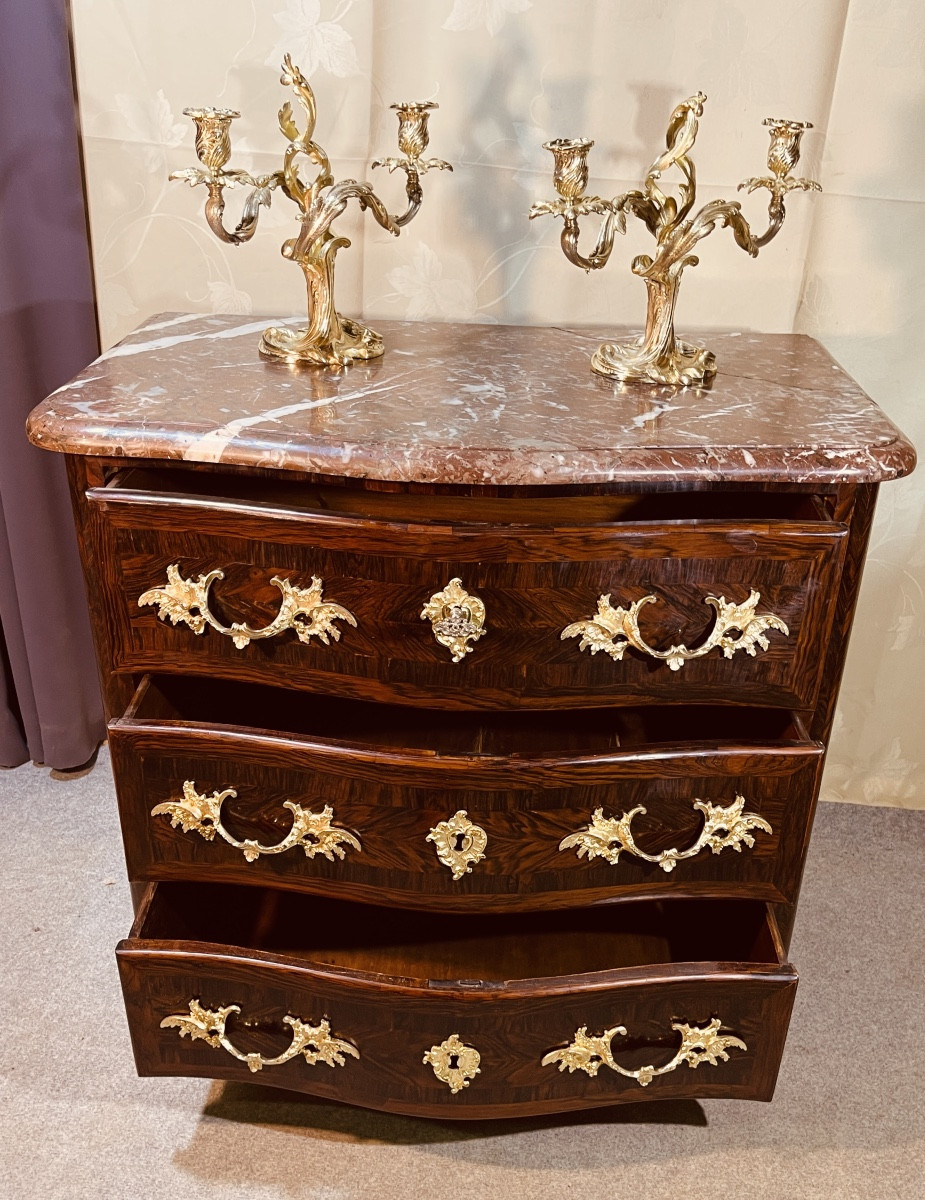 Commode Louis XV , Estampillée F. F. , époque XVIIIe -photo-3