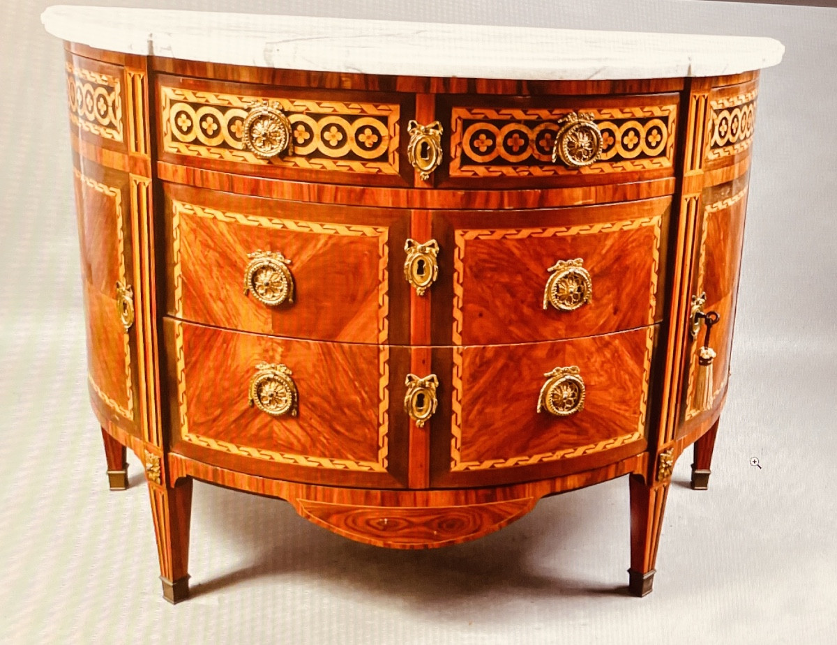 Commode Louis 16 , Estampillée J. BIRCKLE époque  XVIIIe Siècle -photo-7