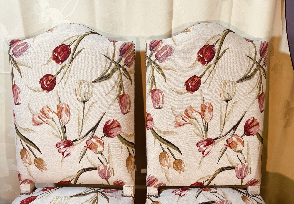 4 Chaises Louis XIII , d’Epoque XVIIe -photo-4