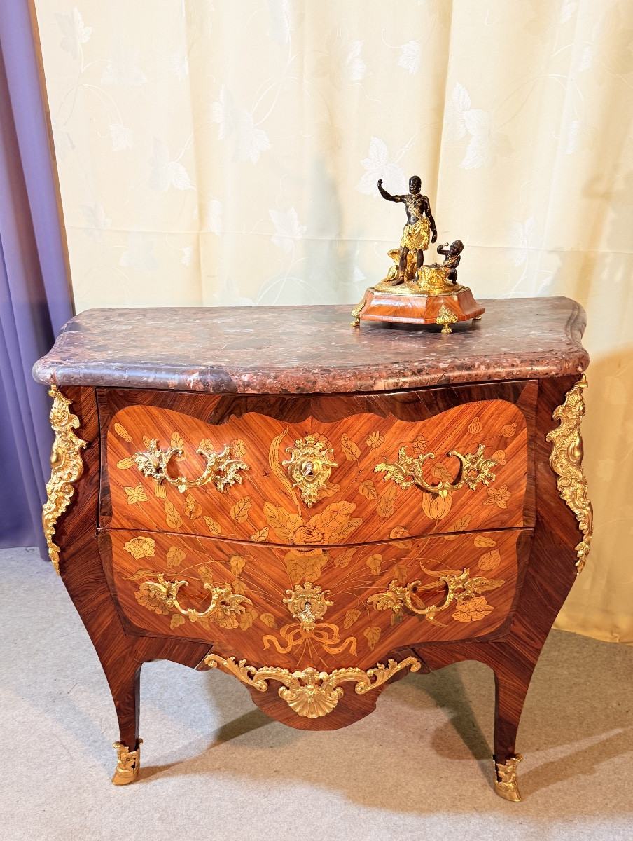 Commode Louis XV , Estampillée P. WATTELLIN , XVIIIe Siècle -photo-2