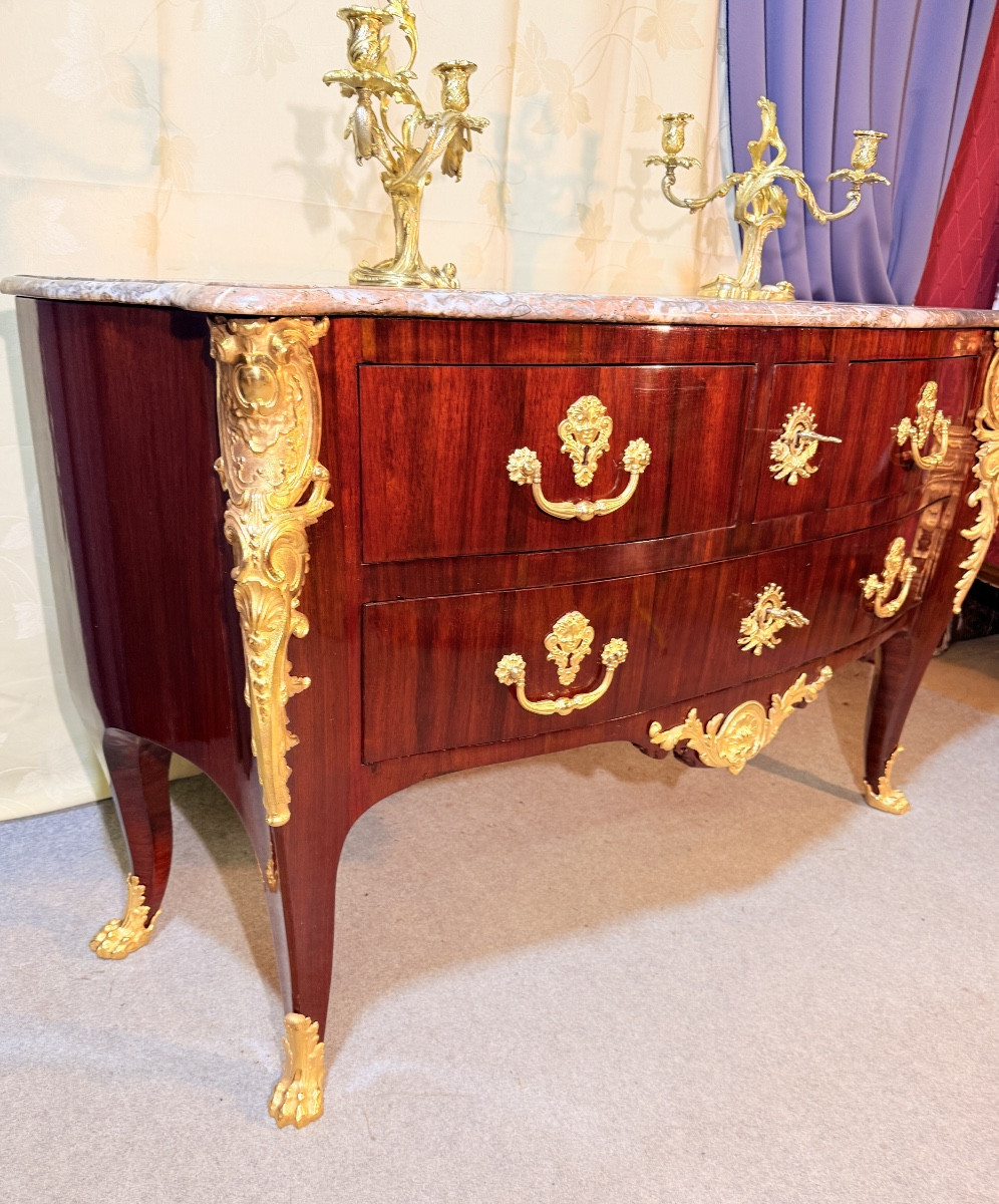 Regency Chest Of Drawers, Cressent Style, 18th Century -photo-4