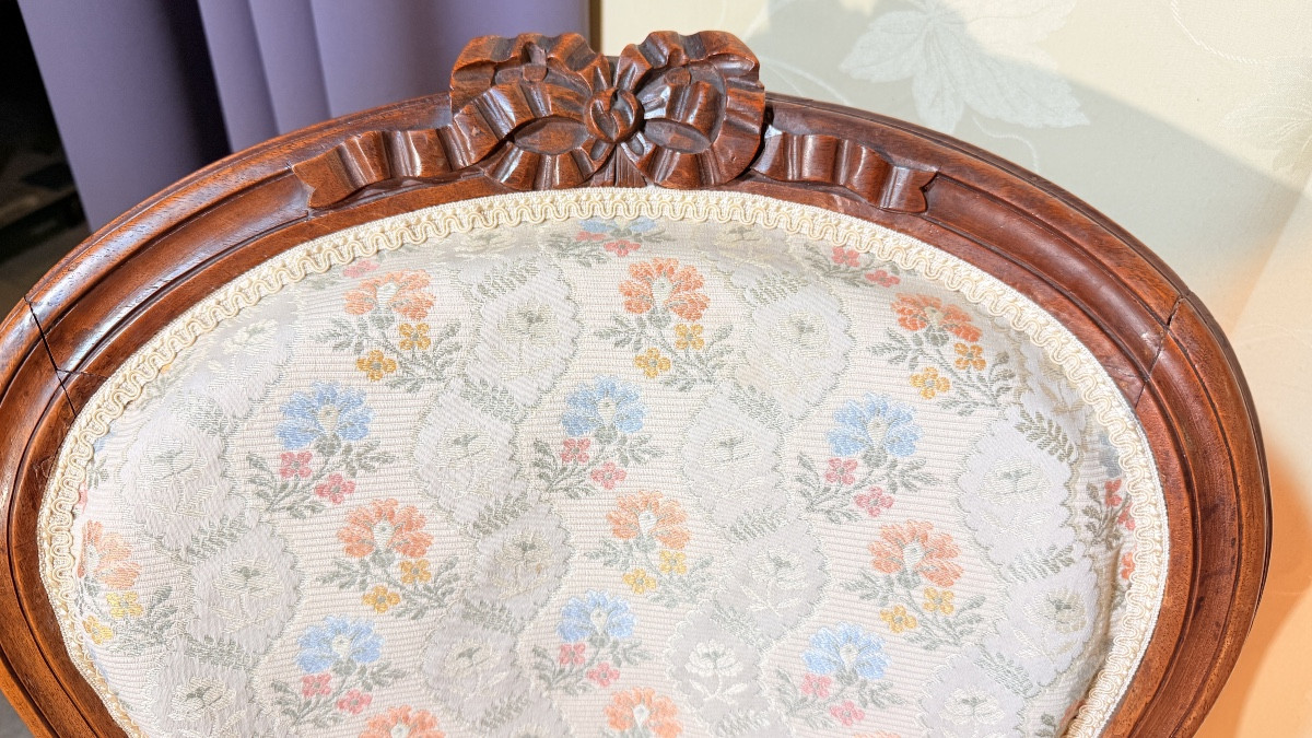 Pair Of Chairs Stamped I. Cheneaux, 18th Century Period -photo-2