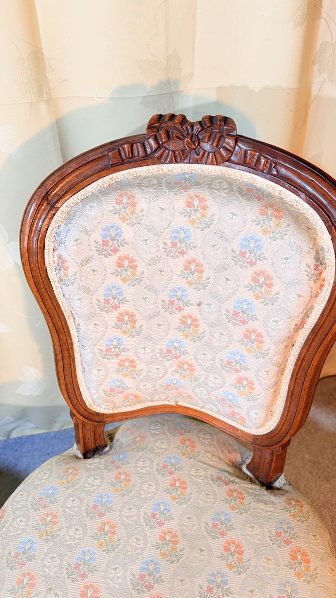 Pair Of Chairs Stamped I. Cheneaux, 18th Century Period -photo-4