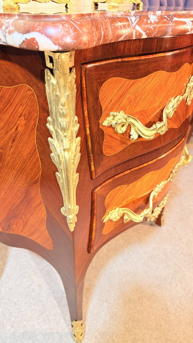 Commode Louis XV , Estampillée J. JOLLAIN , Époque XVIIIe Siècle -photo-2