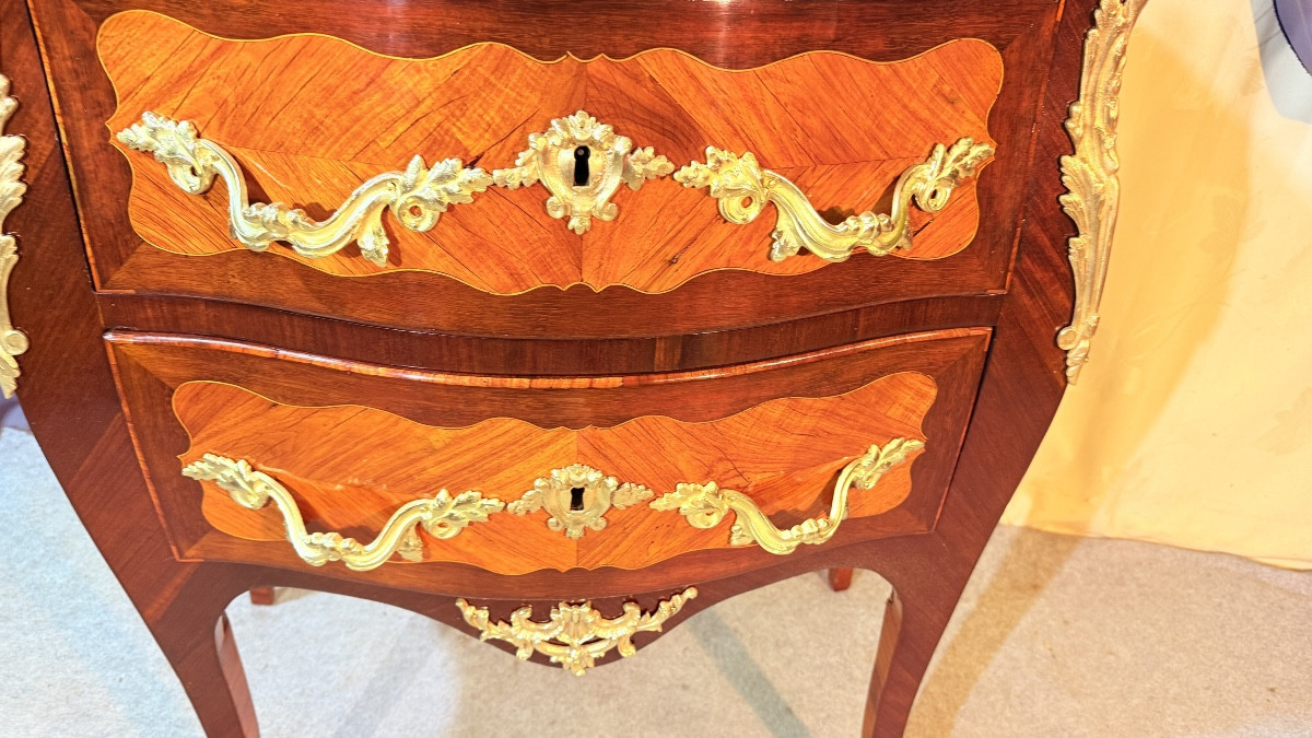 Commode Louis XV , Estampillée J. JOLLAIN , Époque XVIIIe Siècle -photo-3