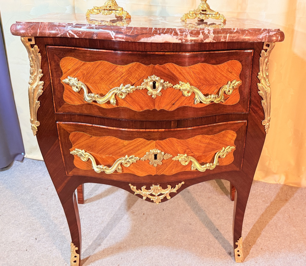 Commode Louis XV , Estampillée J. JOLLAIN , Époque XVIIIe Siècle -photo-4