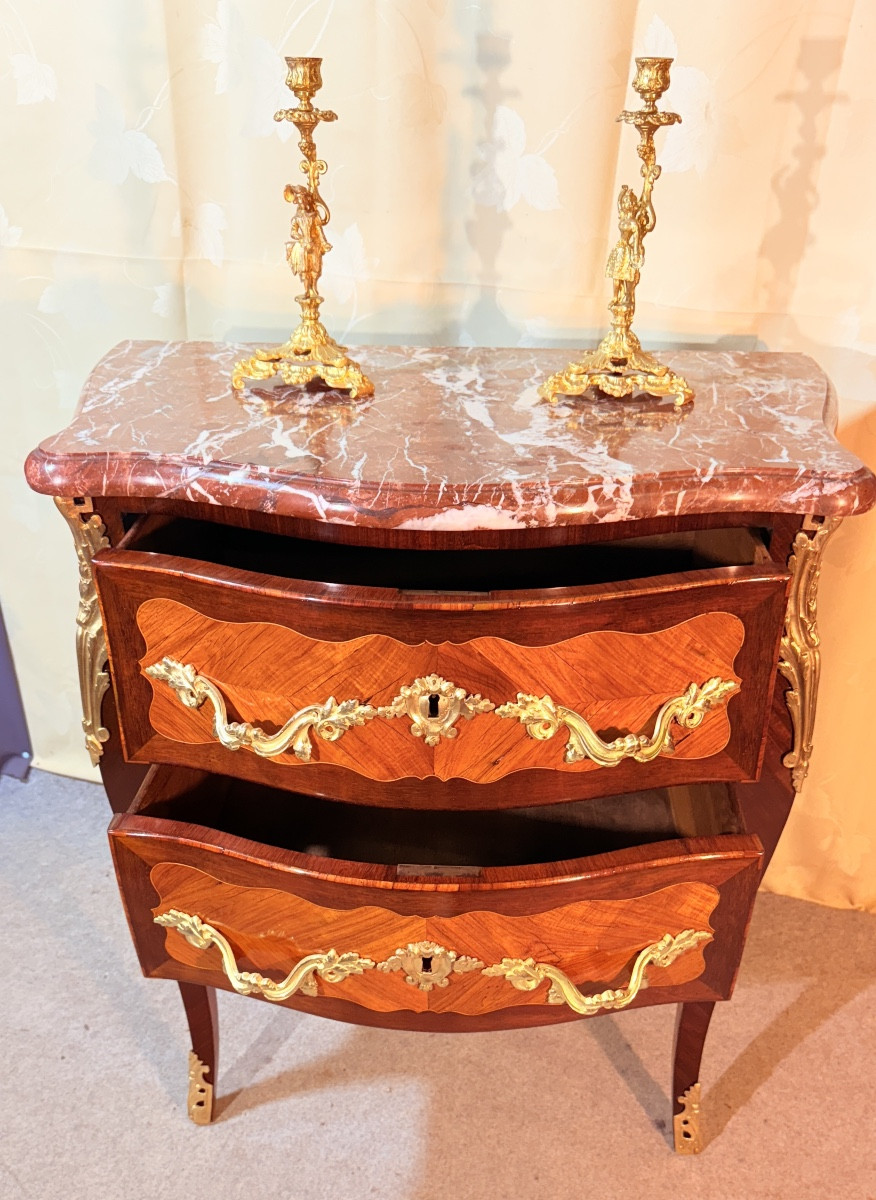 Commode Louis XV , Estampillée J. JOLLAIN , Époque XVIIIe Siècle -photo-3