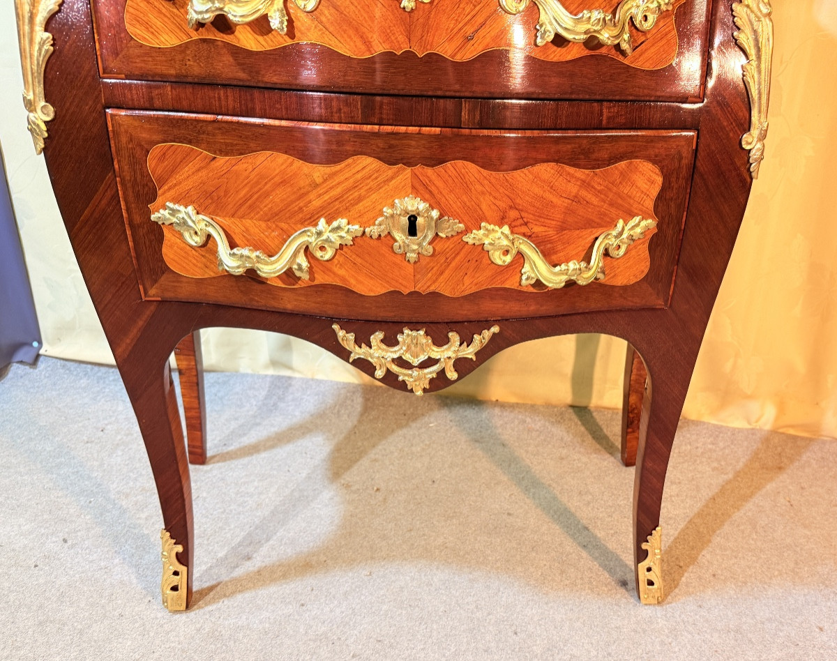 Commode Louis XV , Estampillée J. JOLLAIN , Époque XVIIIe Siècle -photo-5