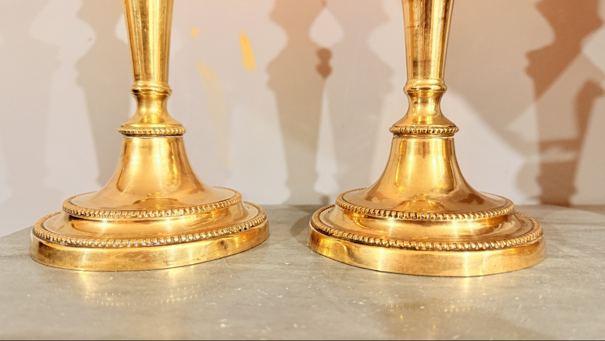Pair Of Louis XVI Candlesticks, 18th Century -photo-4