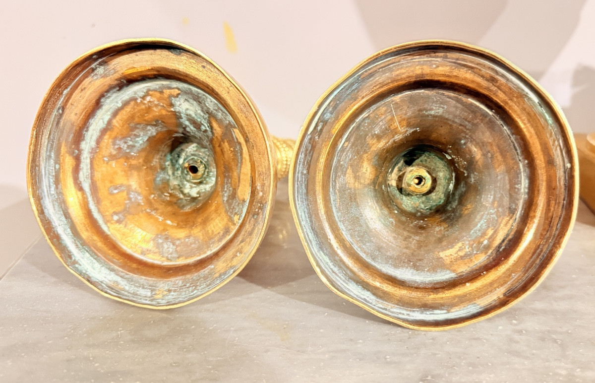 Pair Of Louis XVI Candlesticks, 18th Century -photo-1