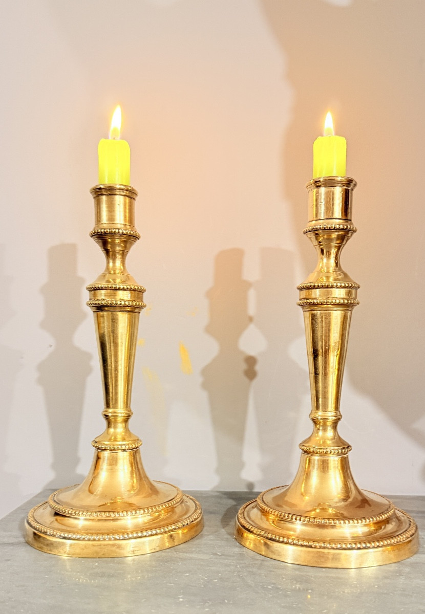 Pair Of Louis XVI Candlesticks, 18th Century -photo-5