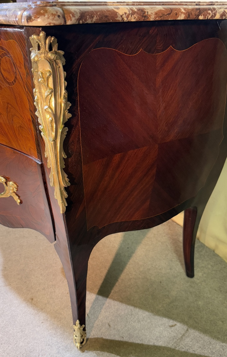 Commode Louis XV , Estampillée P. ROUSSEL + JME , XVIIIe siècle -photo-2