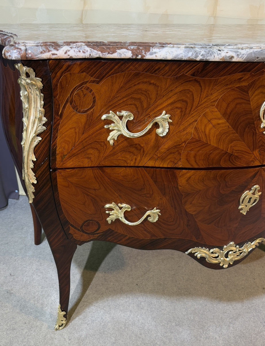 Commode Louis XV , Estampillée P. ROUSSEL + JME , XVIIIe siècle -photo-5