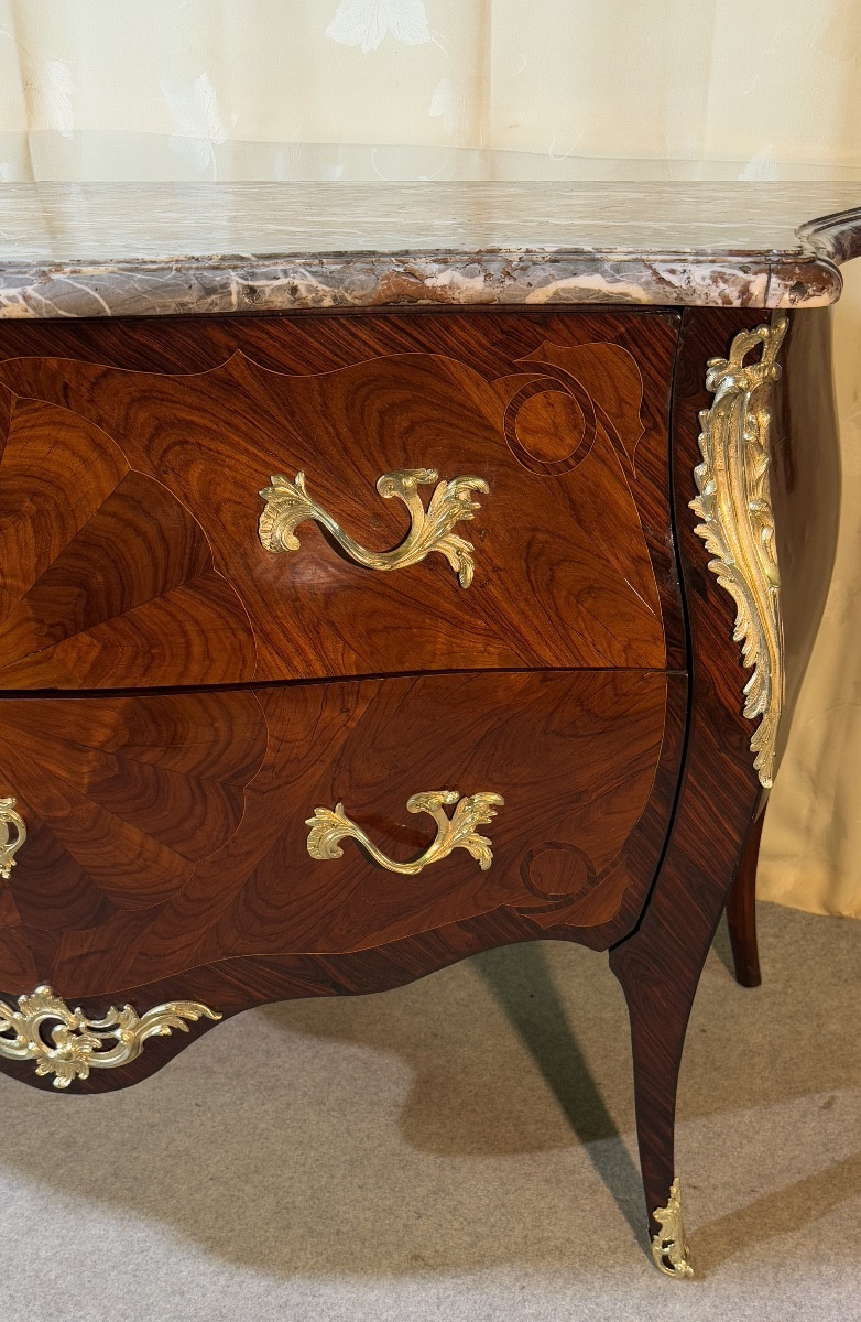 Commode Louis XV , Estampillée P. ROUSSEL + JME , XVIIIe siècle -photo-7