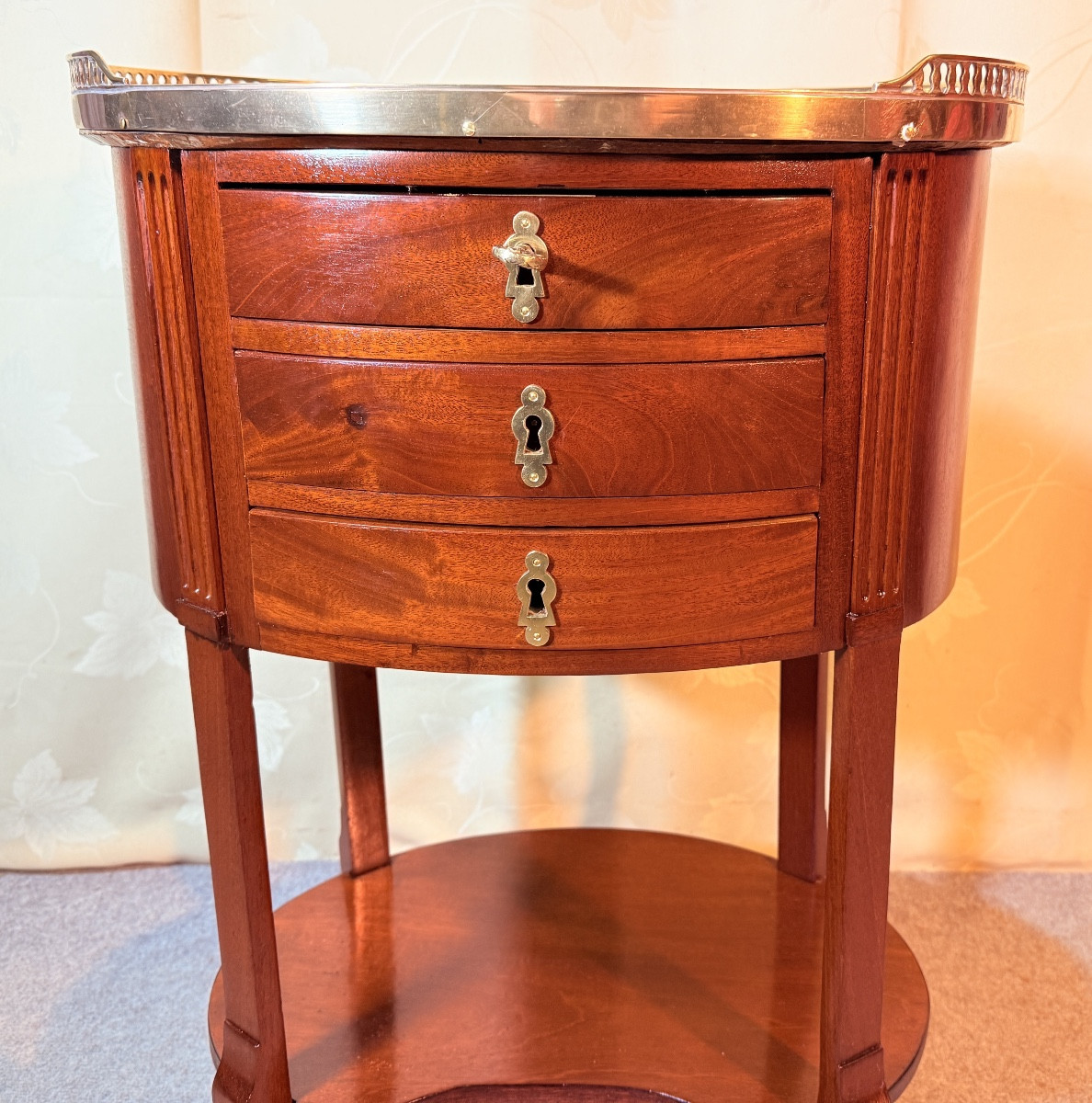 Table De Salon En Acajou , Époque XVIIIe Siècle -photo-2