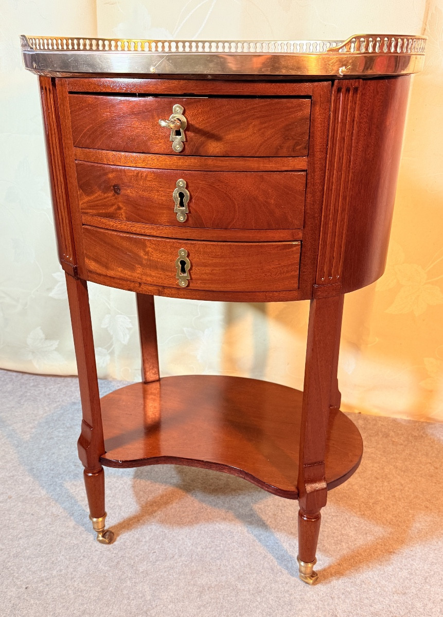 Table De Salon En Acajou , Époque XVIIIe Siècle -photo-5