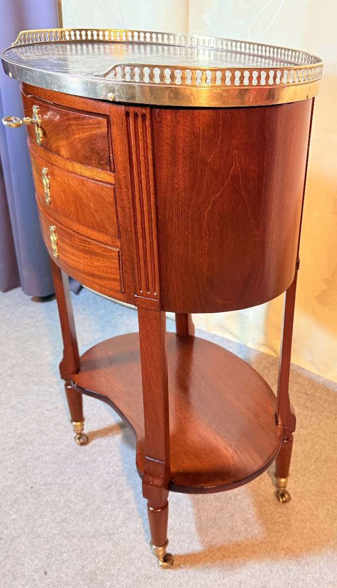 Table De Salon En Acajou , Époque XVIIIe Siècle -photo-7