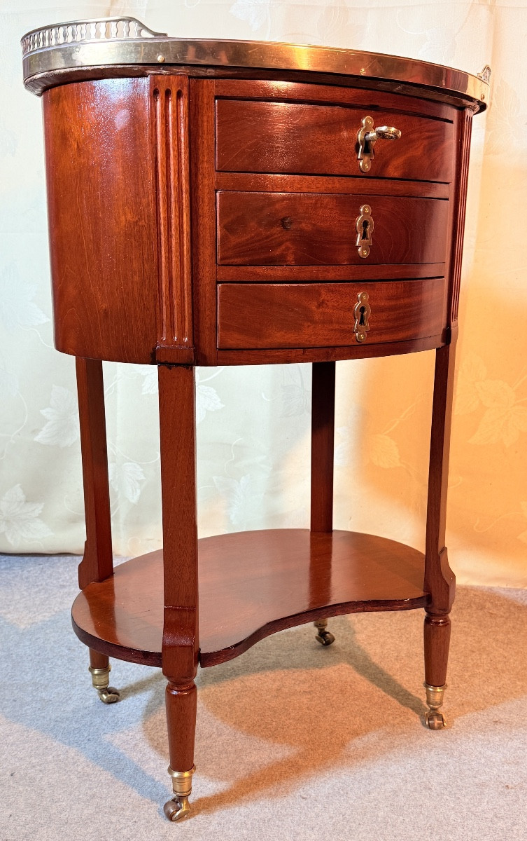 Table De Salon En Acajou , Époque XVIIIe Siècle -photo-8