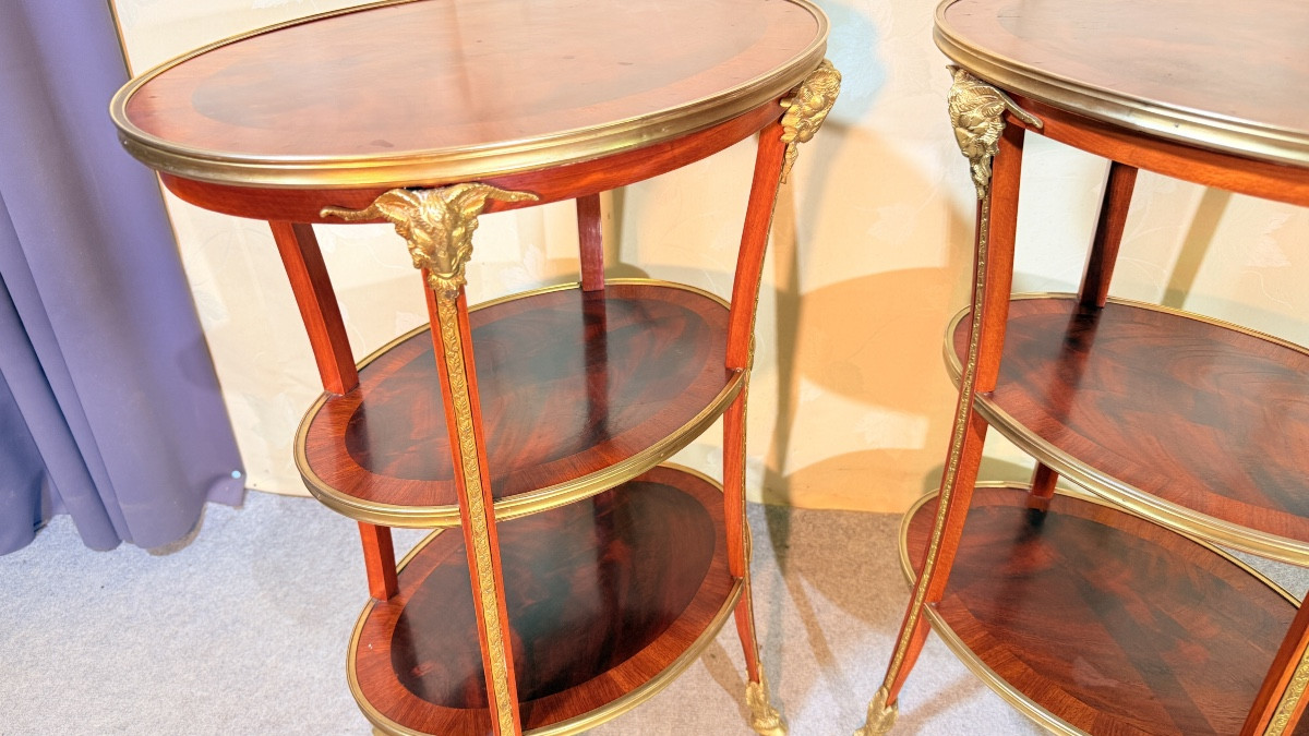 Pair Of Louis XVI Gueridons, Late 19th Century -photo-3