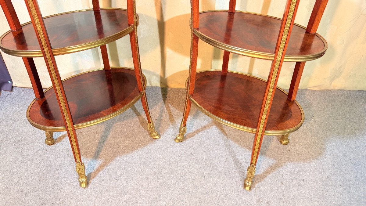 Pair Of Louis XVI Gueridons, Late 19th Century -photo-2