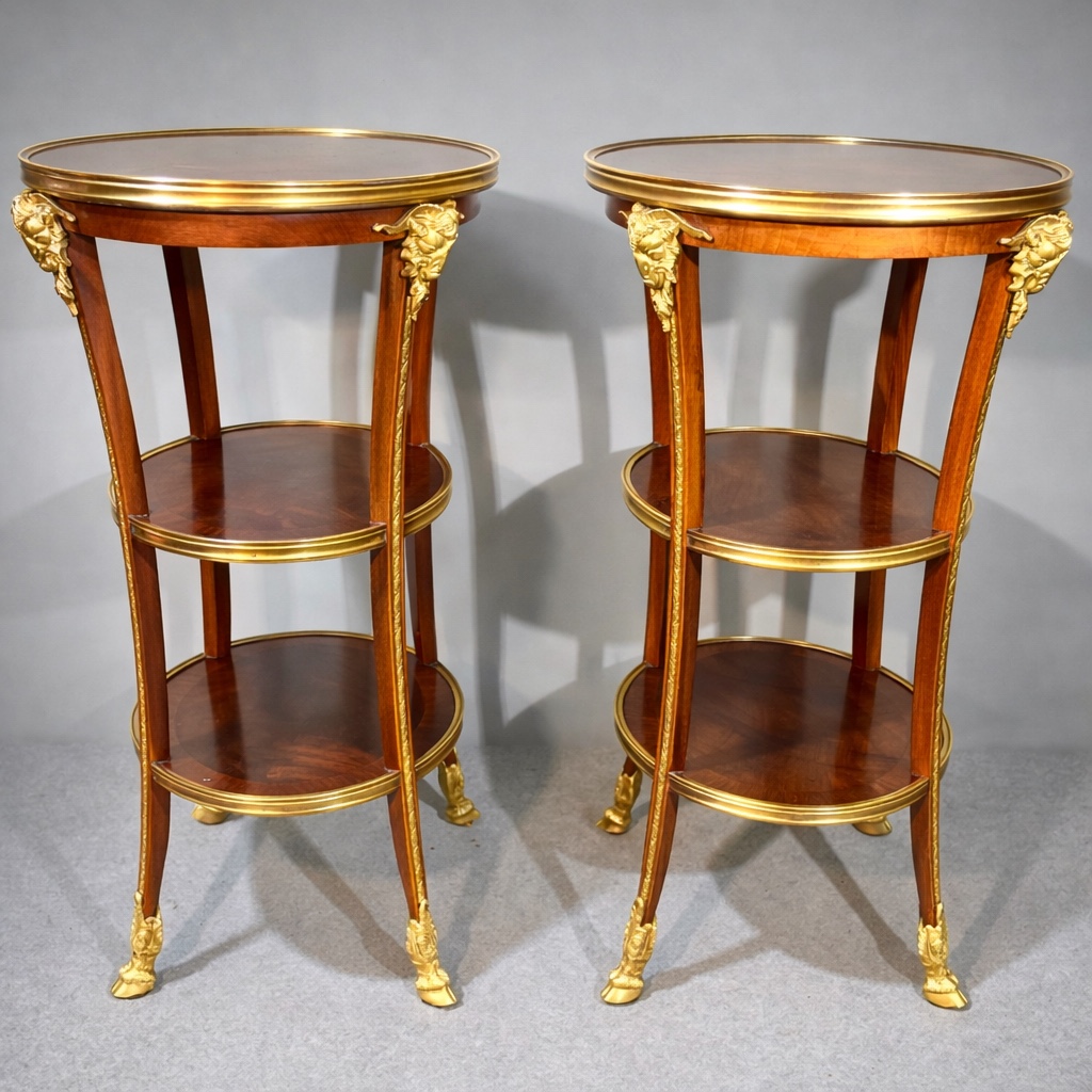 Pair Of Louis XVI Gueridons, Late 19th Century 