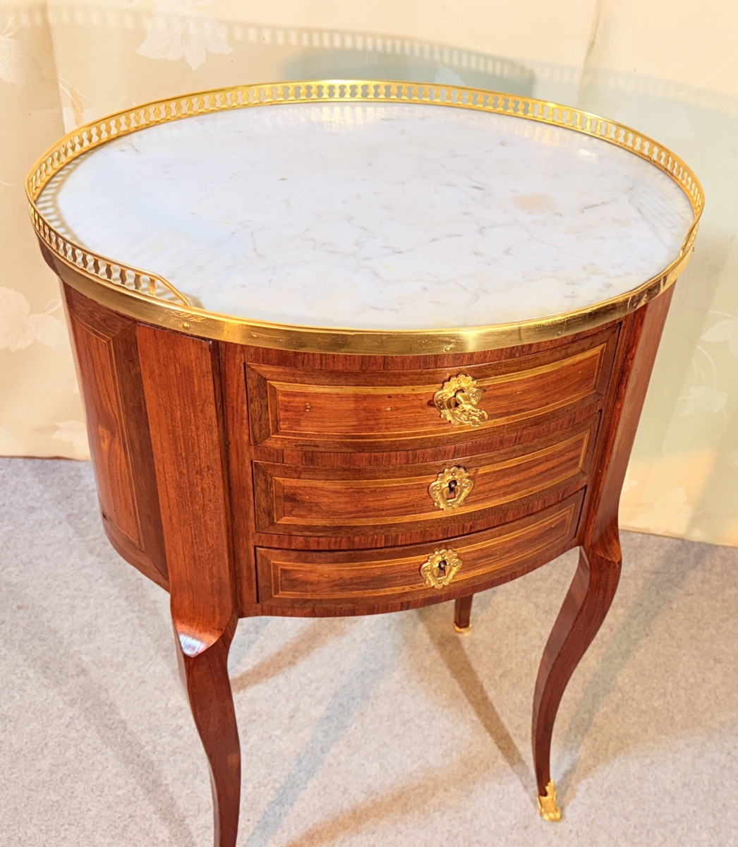 Table De Salon   , Estampillée L. AUBRY , XVIIIe Siècle -photo-2