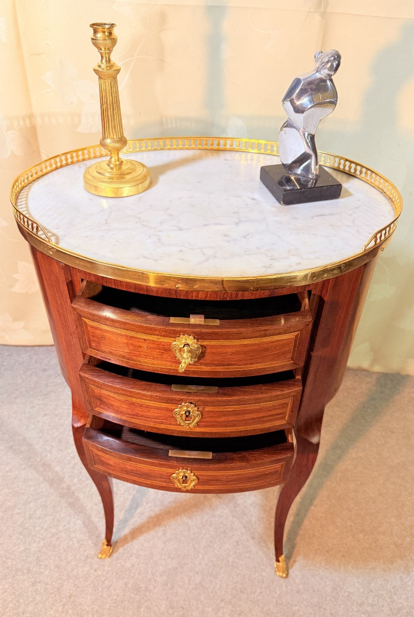 Table De Salon   , Estampillée L. AUBRY , XVIIIe Siècle -photo-4