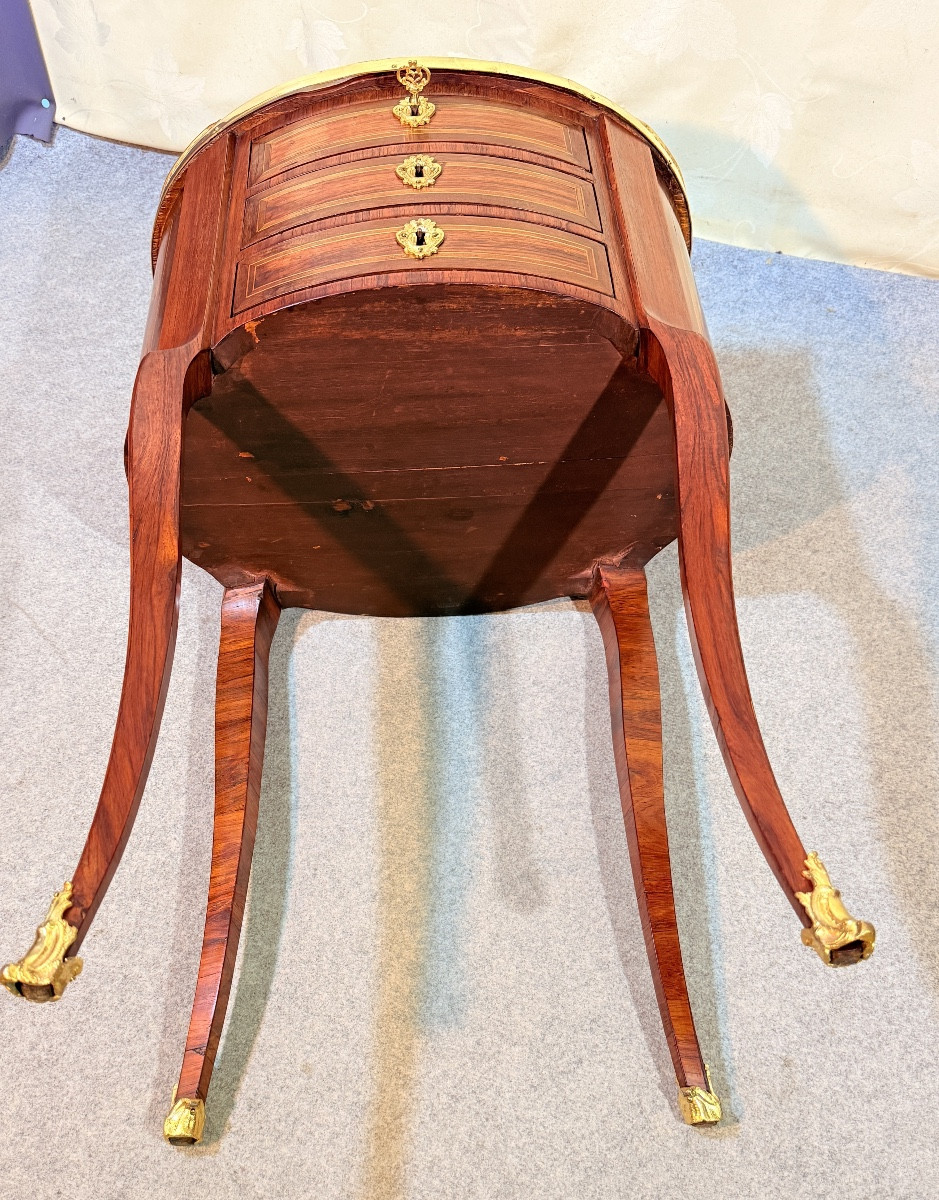 Table De Salon   , Estampillée L. AUBRY , XVIIIe Siècle -photo-3