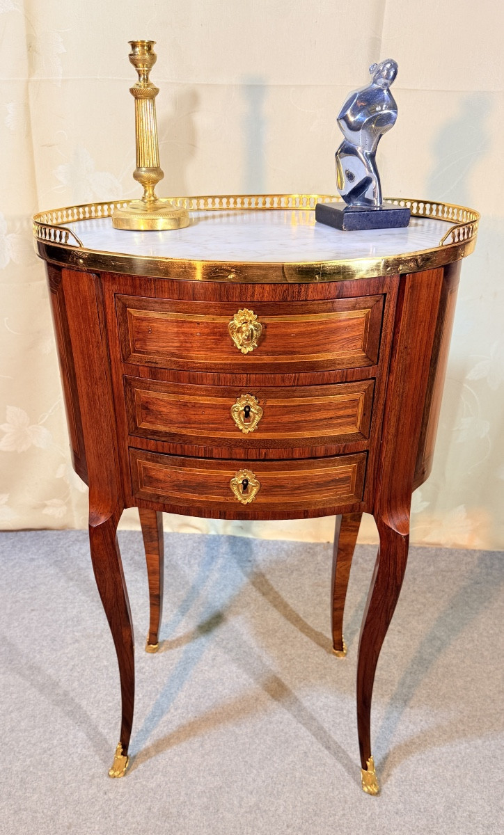 Table De Salon   , Estampillée L. AUBRY , XVIIIe Siècle -photo-5