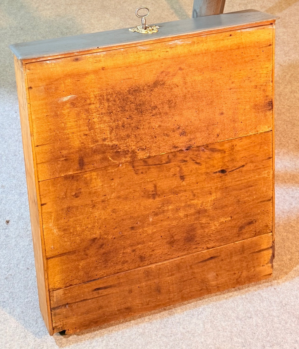 Bureau Louis XVI En Bois Peint , Époque XVIIIe Siècle -photo-8