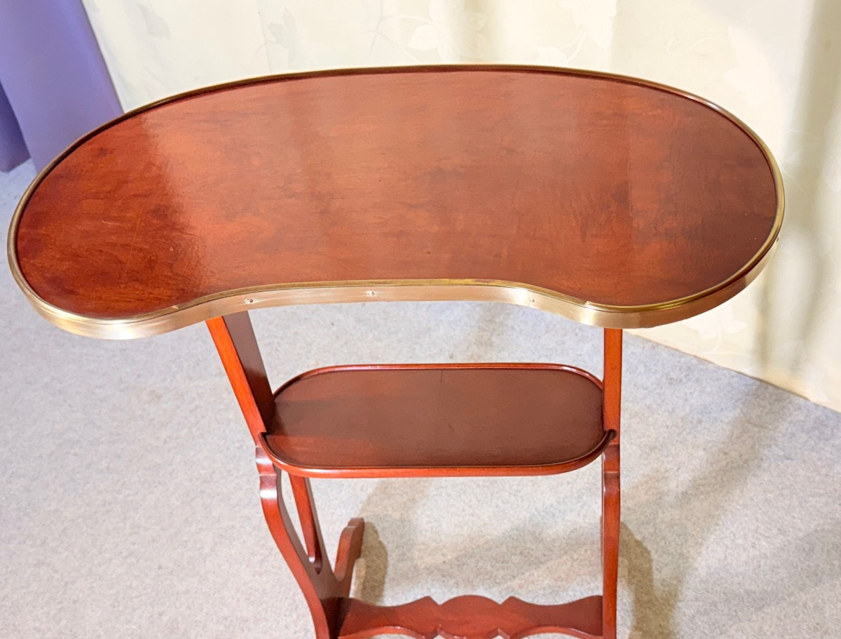 Kidney Table Signed Crystal Staircase (1804-1923) -photo-3