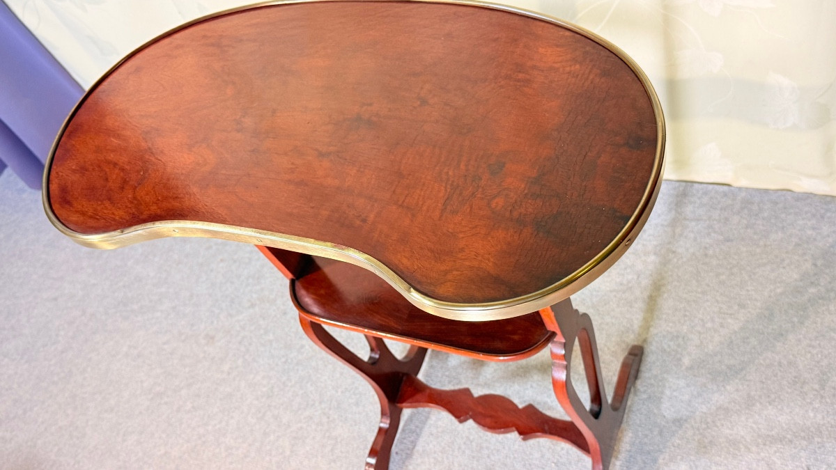 Kidney Table Signed Crystal Staircase (1804-1923) -photo-4