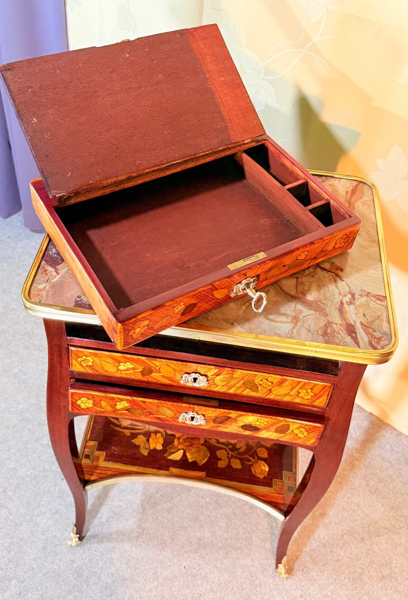 Chiffonnière Table Stamped C. Topino, From The 18th Century -photo-2