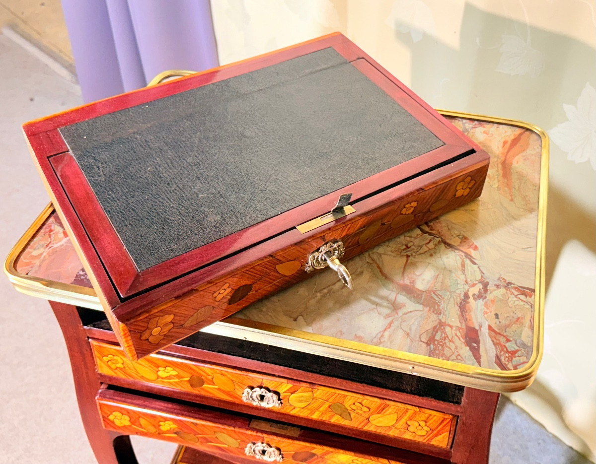Chiffonnière Table Stamped C. Topino, From The 18th Century -photo-3