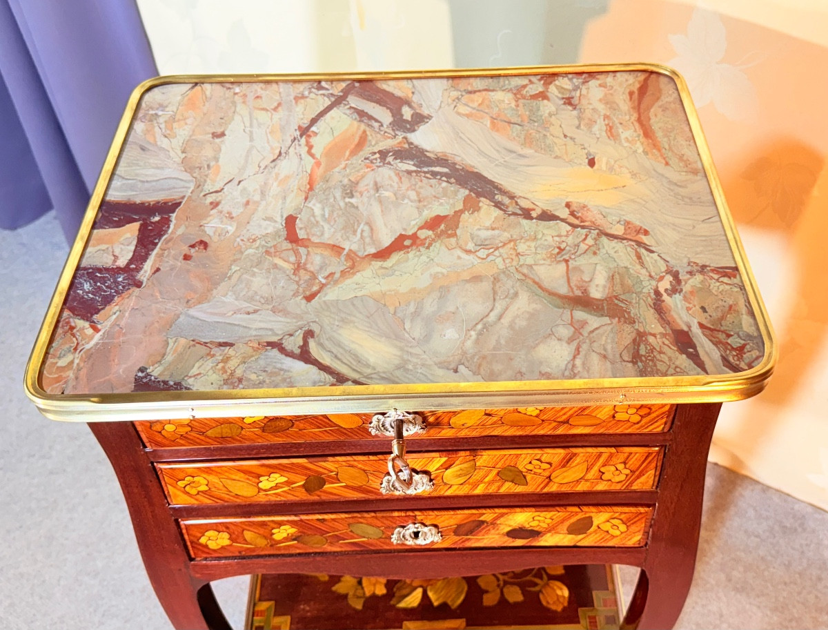 Chiffonnière Table Stamped C. Topino, From The 18th Century -photo-4