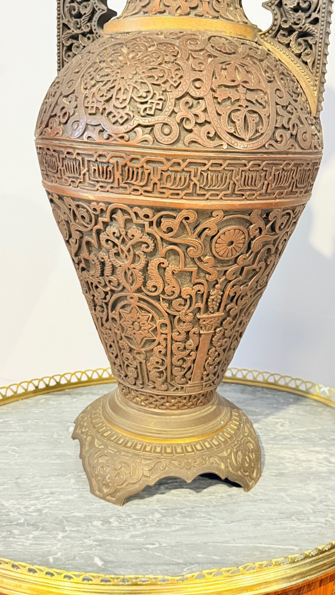 Hispano-moorish Vase, Signed Oudry Léopold, -photo-4