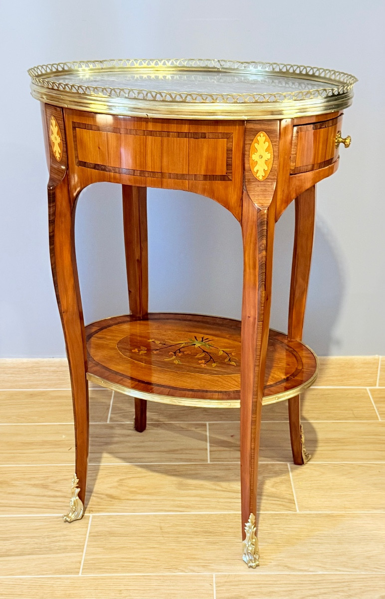 Pedestal Table Stamped Lacroix + Inventory No. + Château De Saint Cloud 