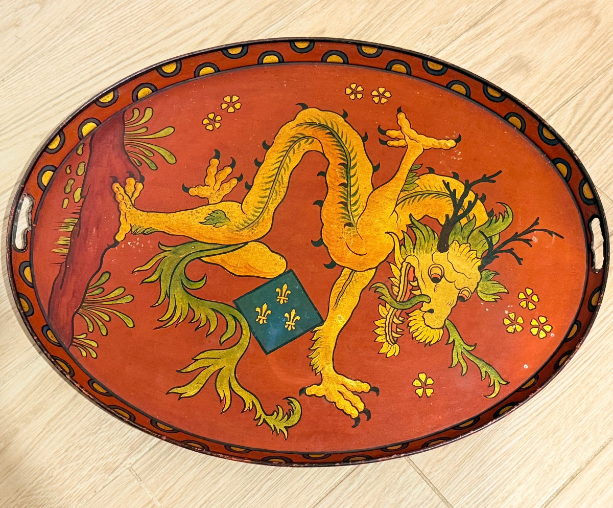 Plateau en Tôle Peinte : 67 cm x 52 cm