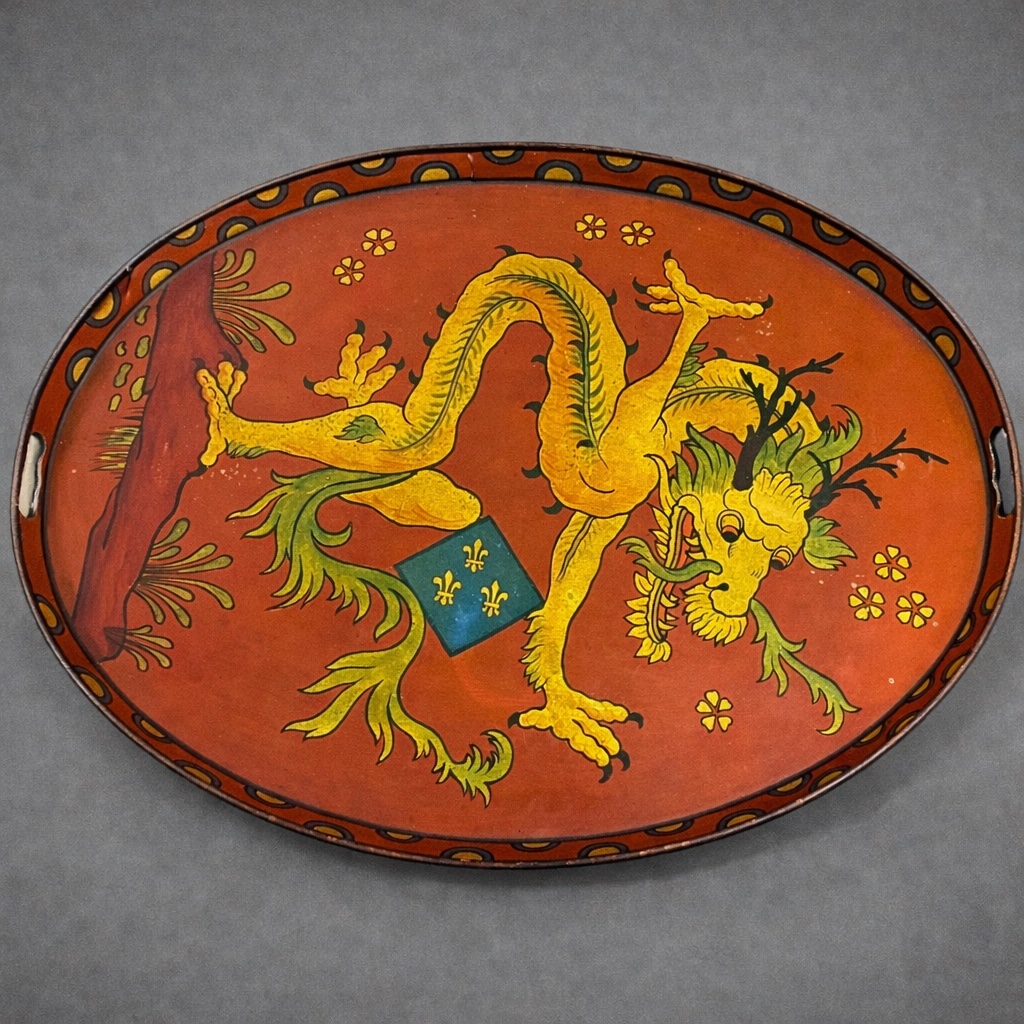 Painted Sheet Metal Tray: 67 Cm X 52 Cm