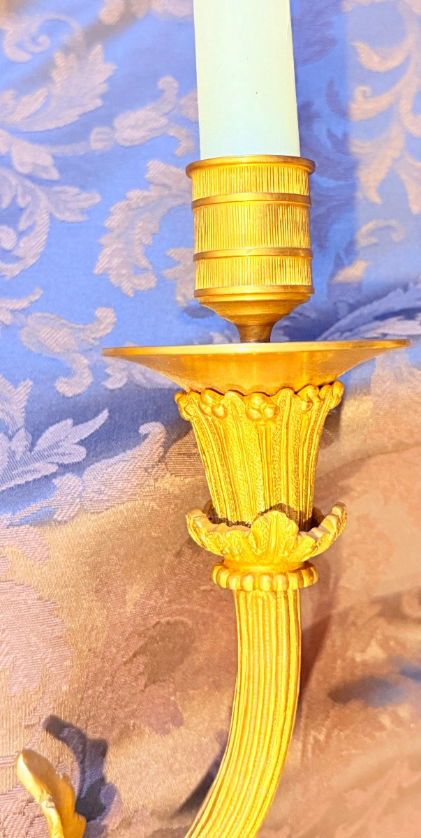 Paire d’Appliques En Bronze  aux Griffons H 85 CM -photo-3