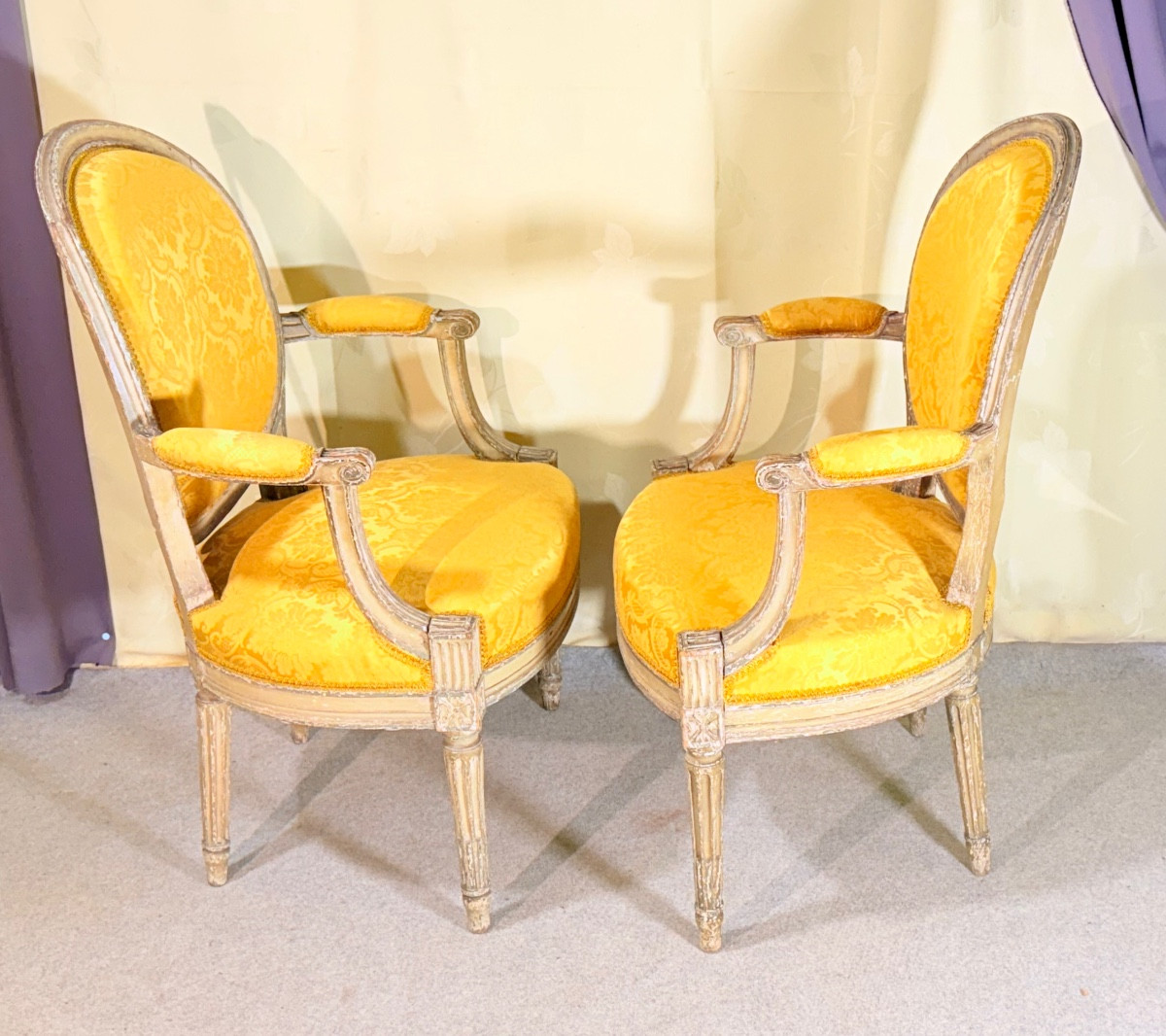 Pair Of Louis XVI Armchairs, 18th Century -photo-1