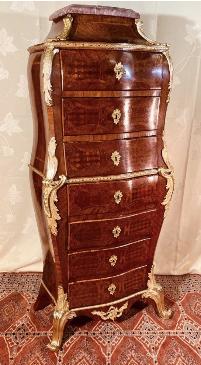 Louis XV Chest Of Drawers, 19th Century -photo-3