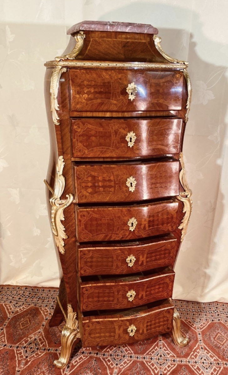 Louis XV Chest Of Drawers, 19th Century -photo-6