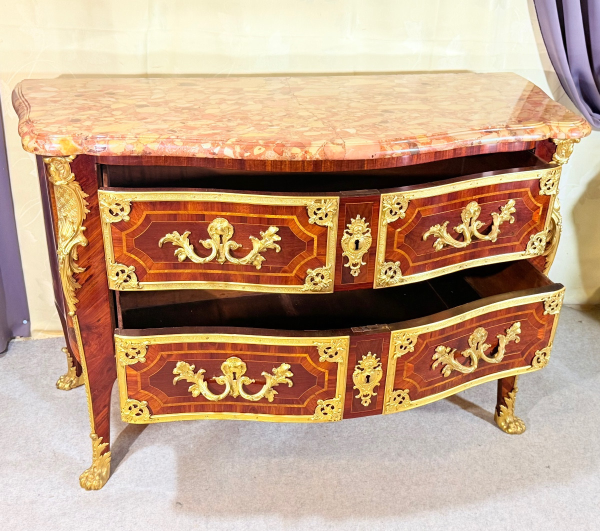 Commode Régence , Dite à la Cressent , vers 1720 , début XVIIIe -photo-4